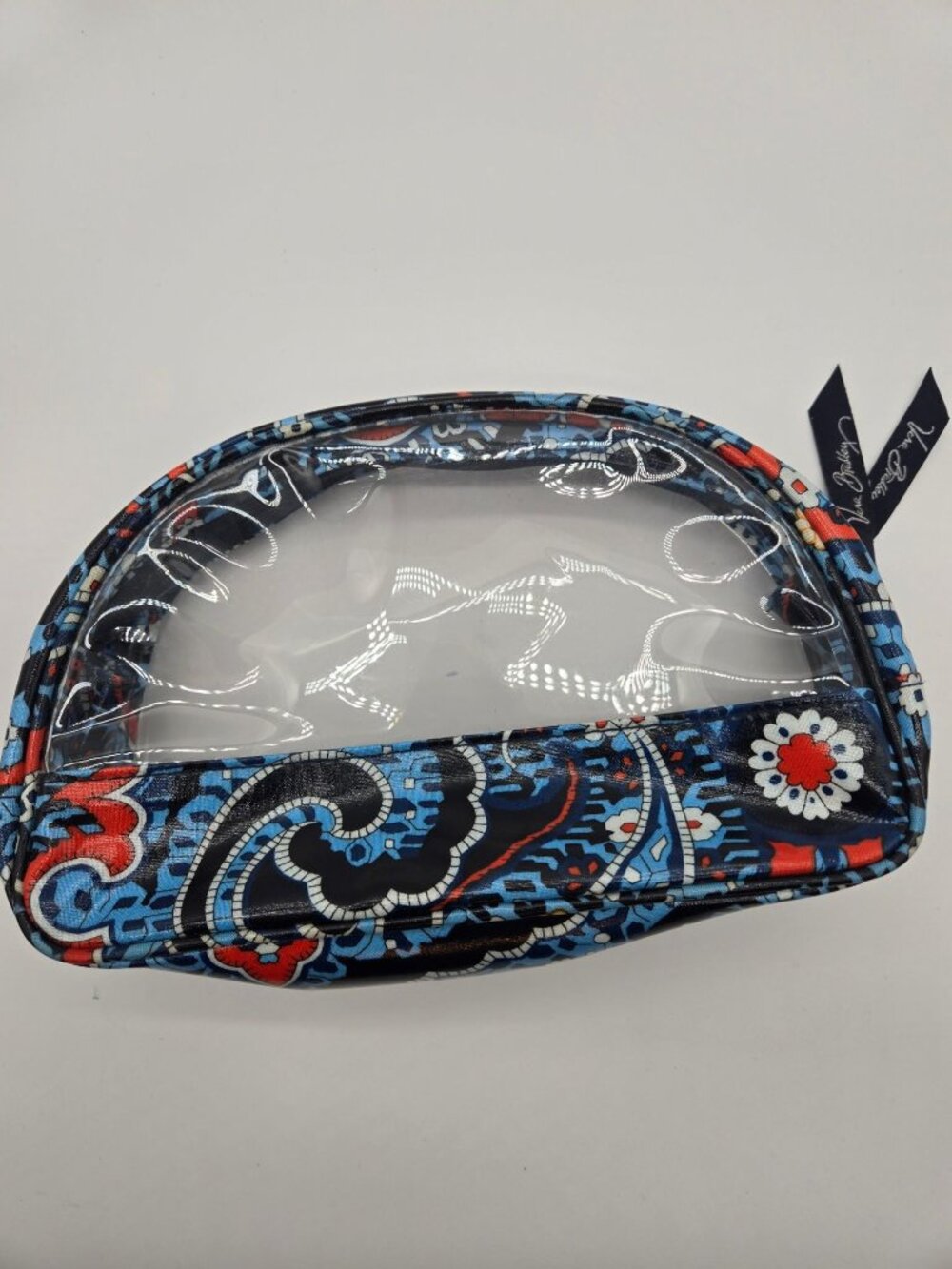 Vera Bradley Marrakesh Clear Cosmetic Makeup Pouch Travel Bag EUC